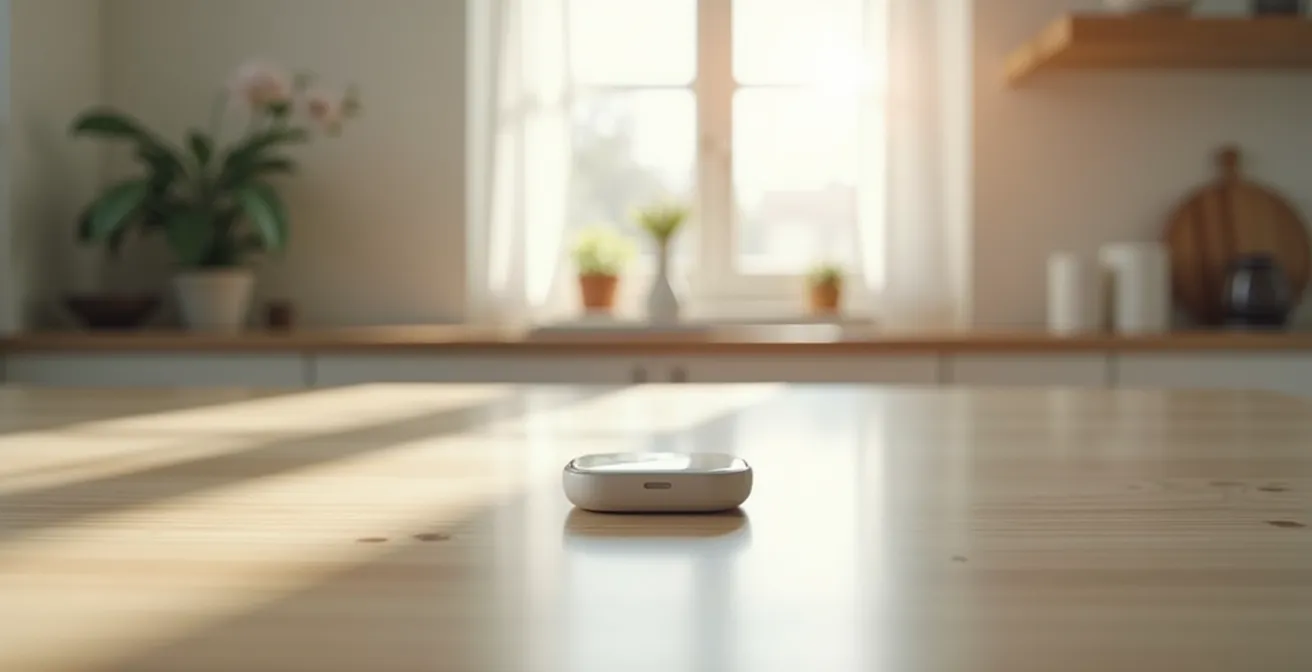 Dispositif de détection posé sur une table plane pour calibrage
